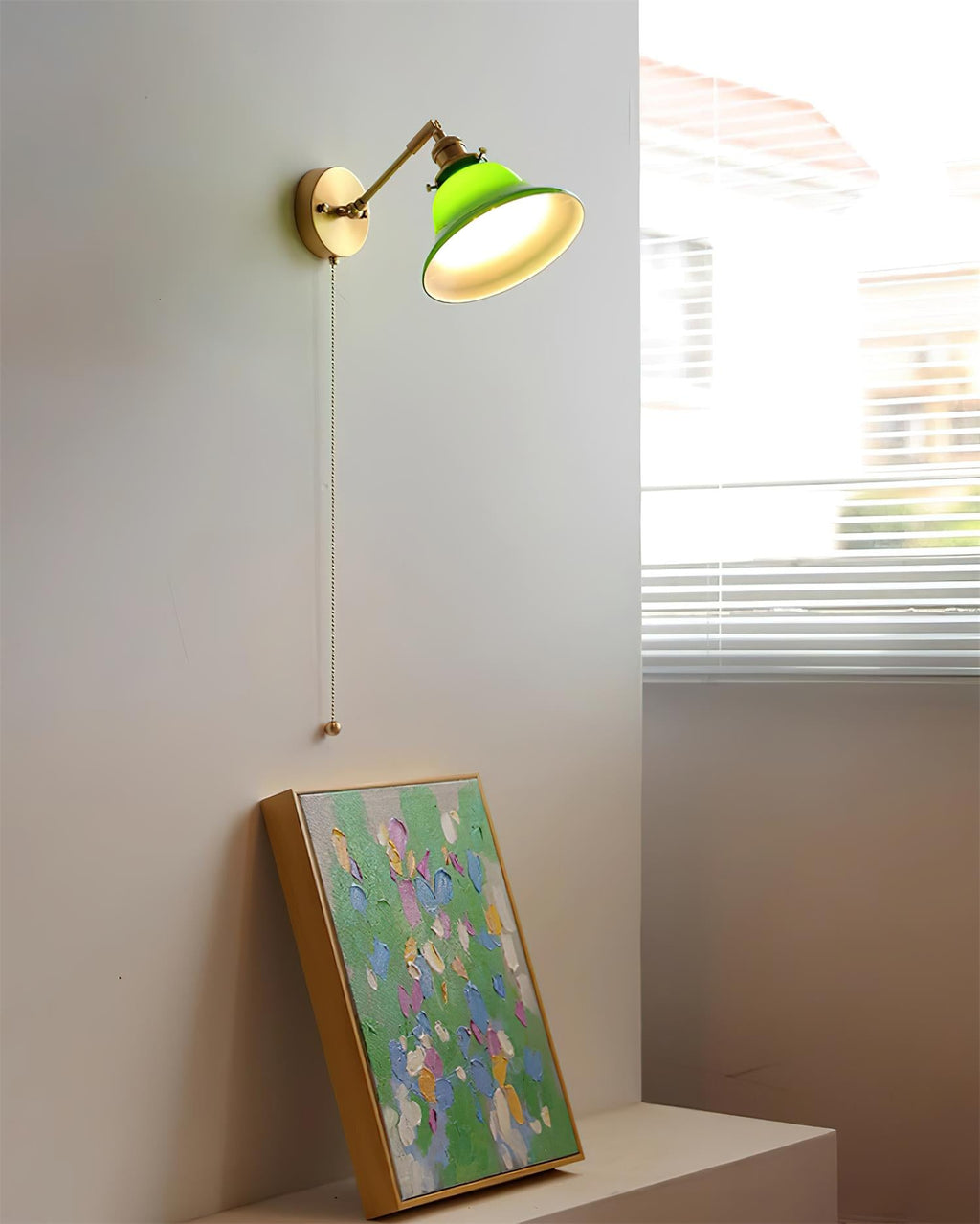 Bell Wall Lamp Brass Green Modern