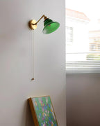 Bell Wall Lamp Brass Green Modern