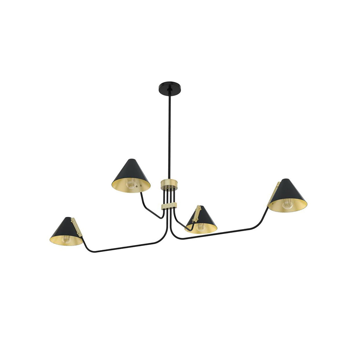 Cucarara Vintage Industrial Isle Black Chandelier