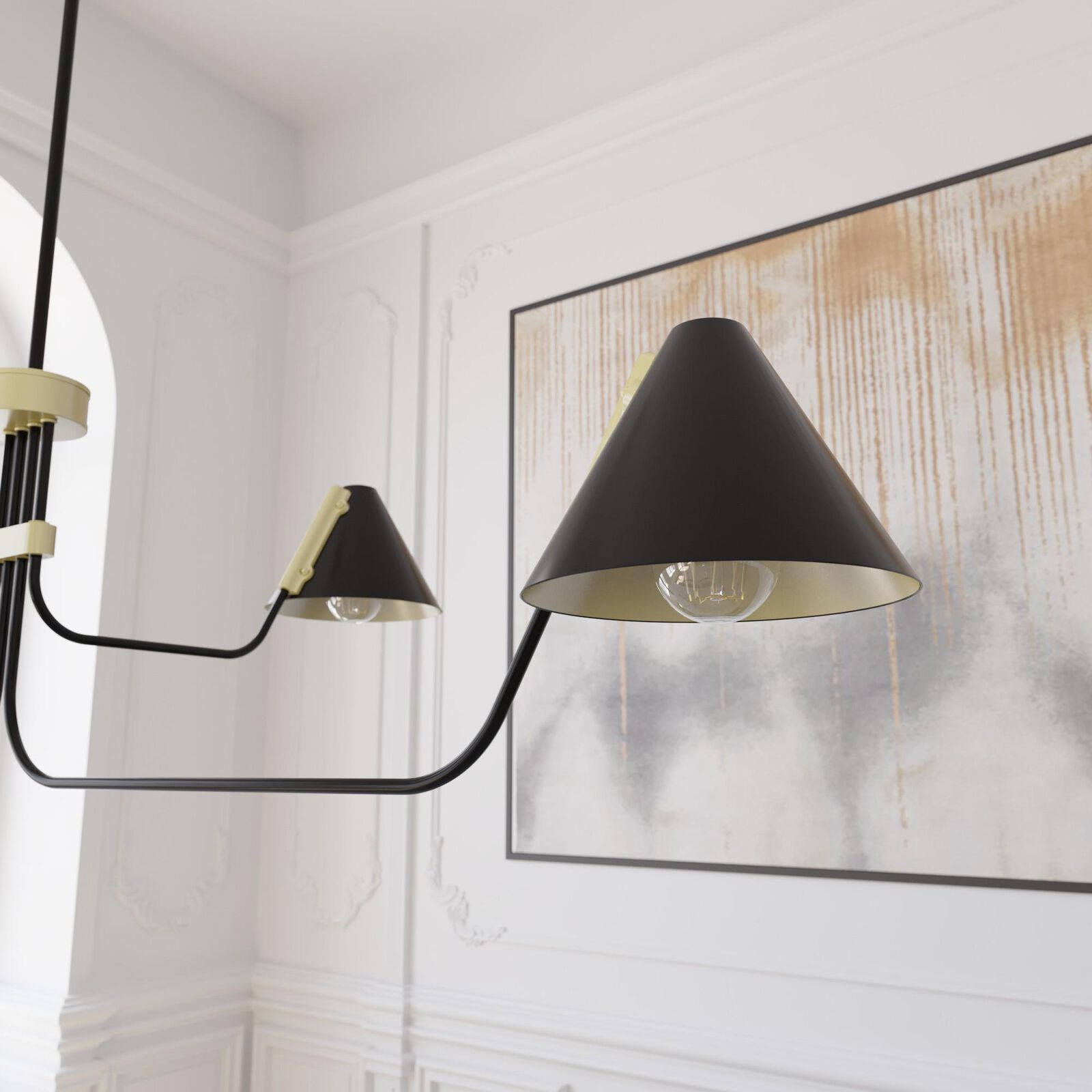 Cucarara Vintage Industrial Isle Black Chandelier