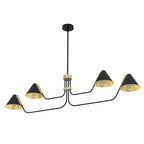 Cucarara Vintage Industrial Isle Black Chandelier