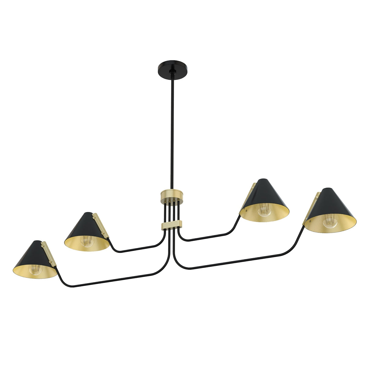 Cucarara Vintage Industrial Isle Black Chandelier