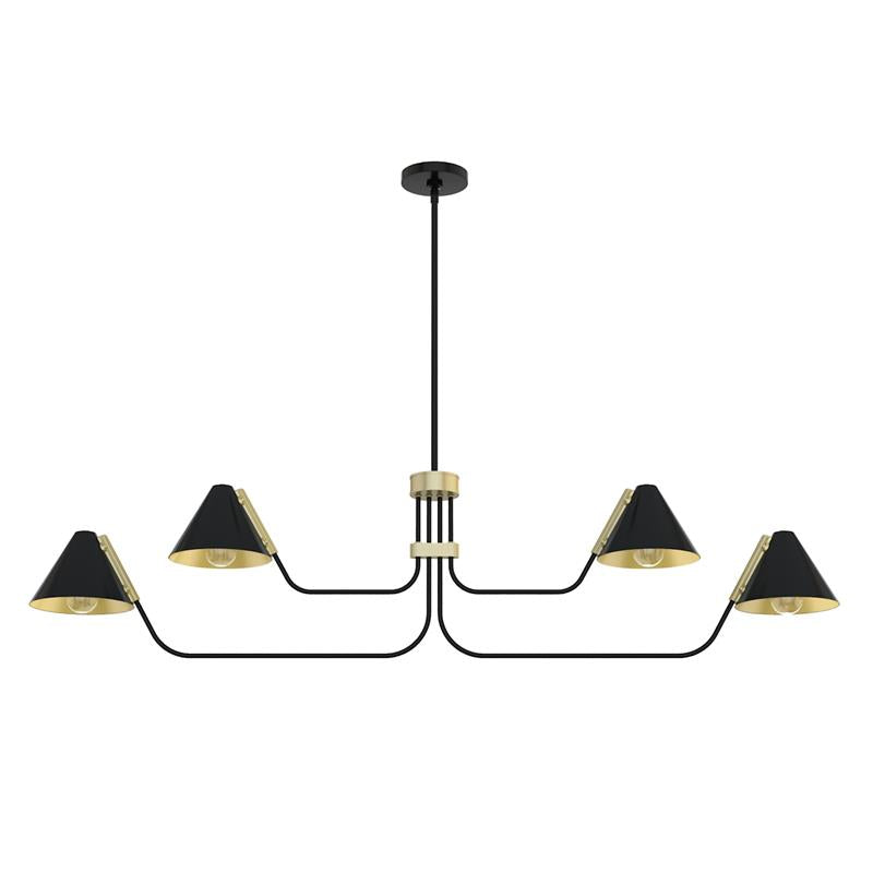 Cucarara Vintage Industrial Isle Black Chandelier
