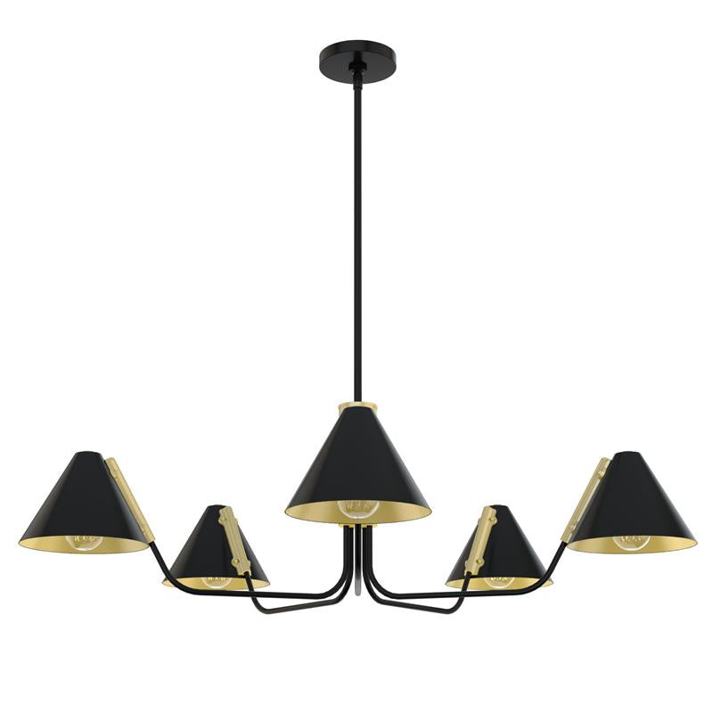 Cucarara Vintage Industrial Isle Black Chandelier
