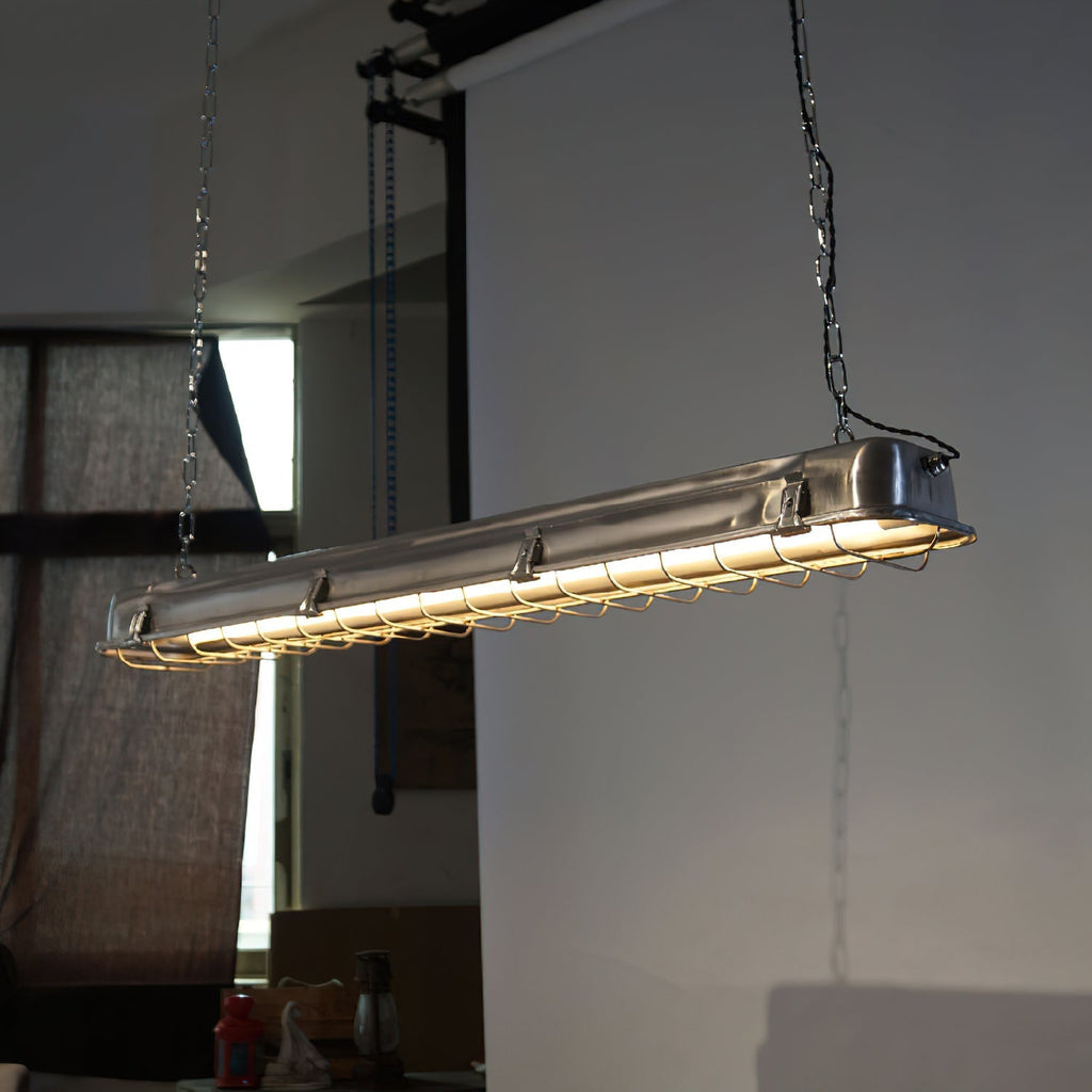 Anorionis Modern Minimalist Cage Glass Pendant Light