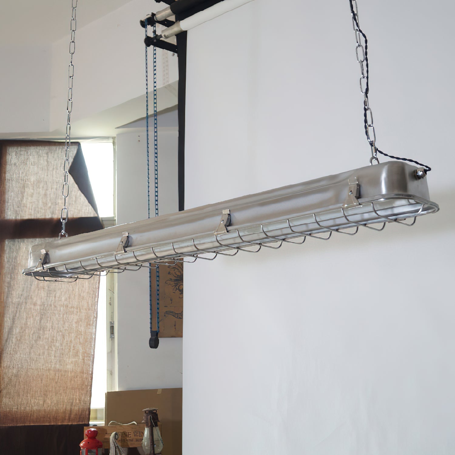 Anorionis Modern Minimalist Cage Glass Pendant Light