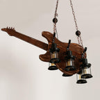 Lustra Pendant Lamp Guitar Rustic Wood Vintage