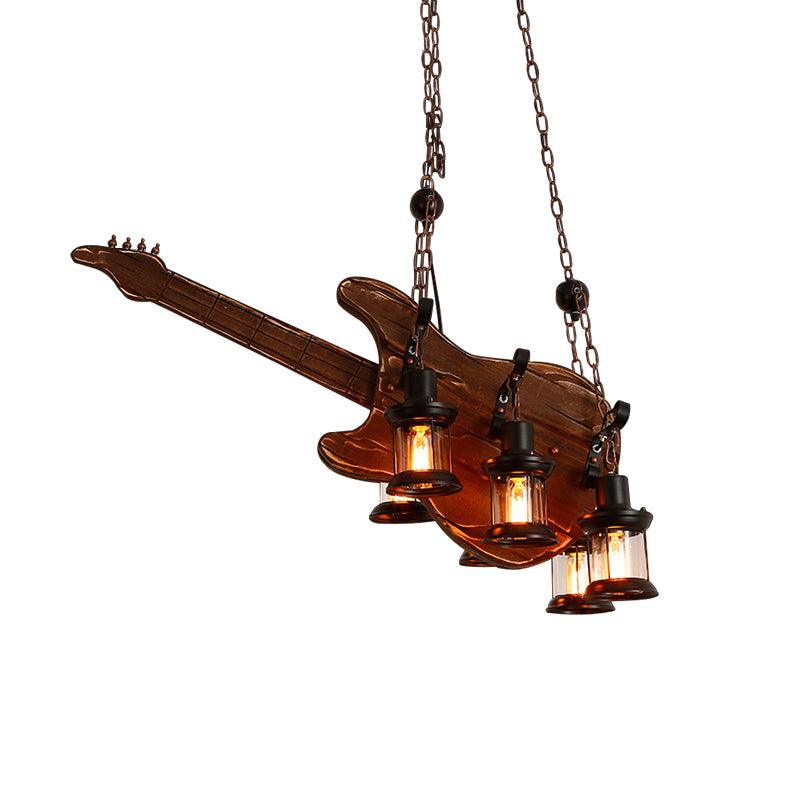 Lustra Pendant Lamp Guitar Rustic Wood Vintage
