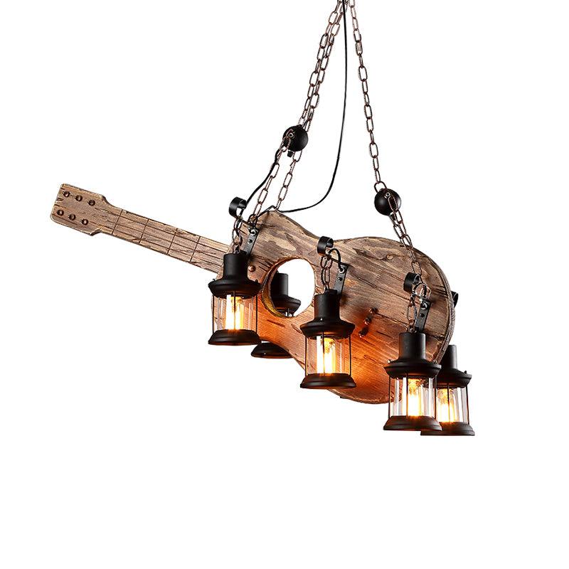 Lustra Pendant Lamp Guitar Rustic Wood Vintage