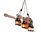 Lustra Pendant Lamp Guitar Rustic Wood Vintage