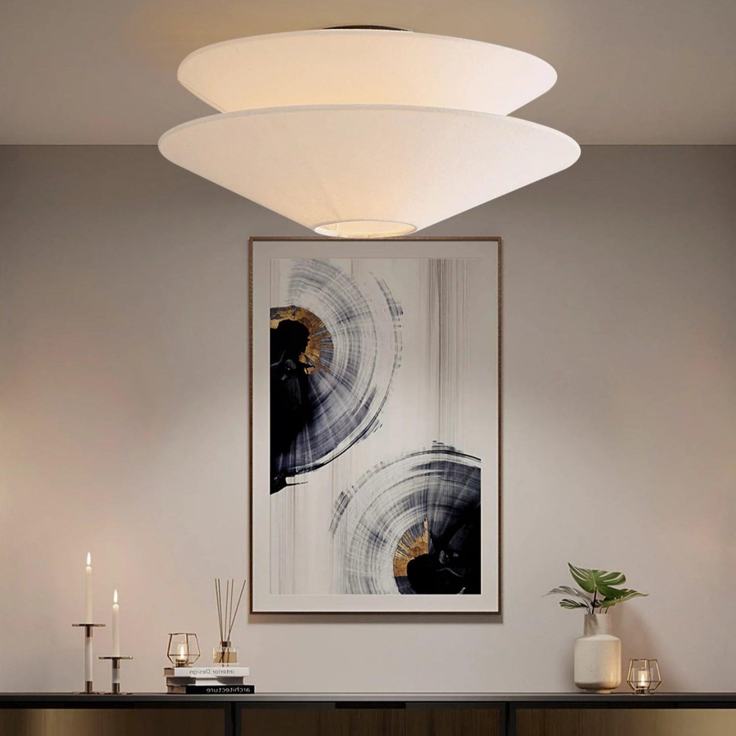 Ritta Double Cone Ceiling Light Fabric