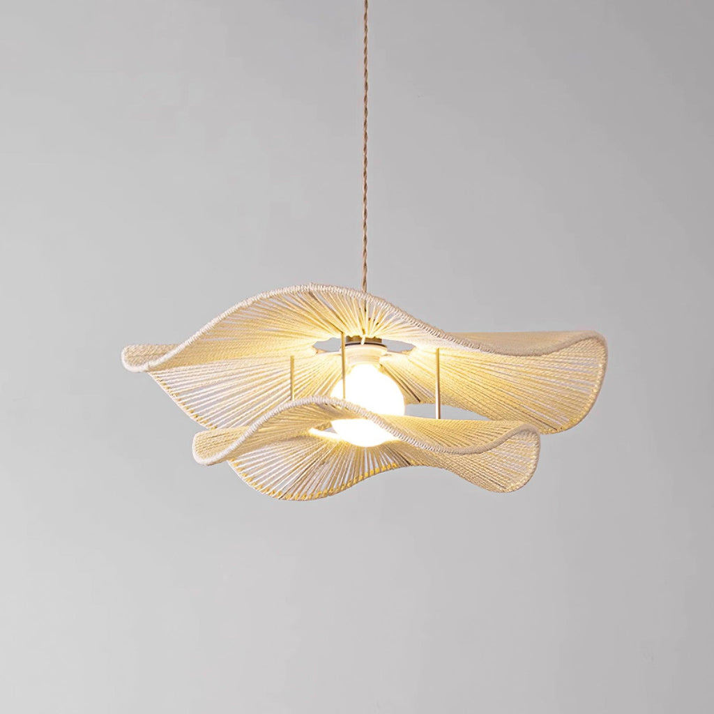 Ondra Wave Rattan Pendant Light