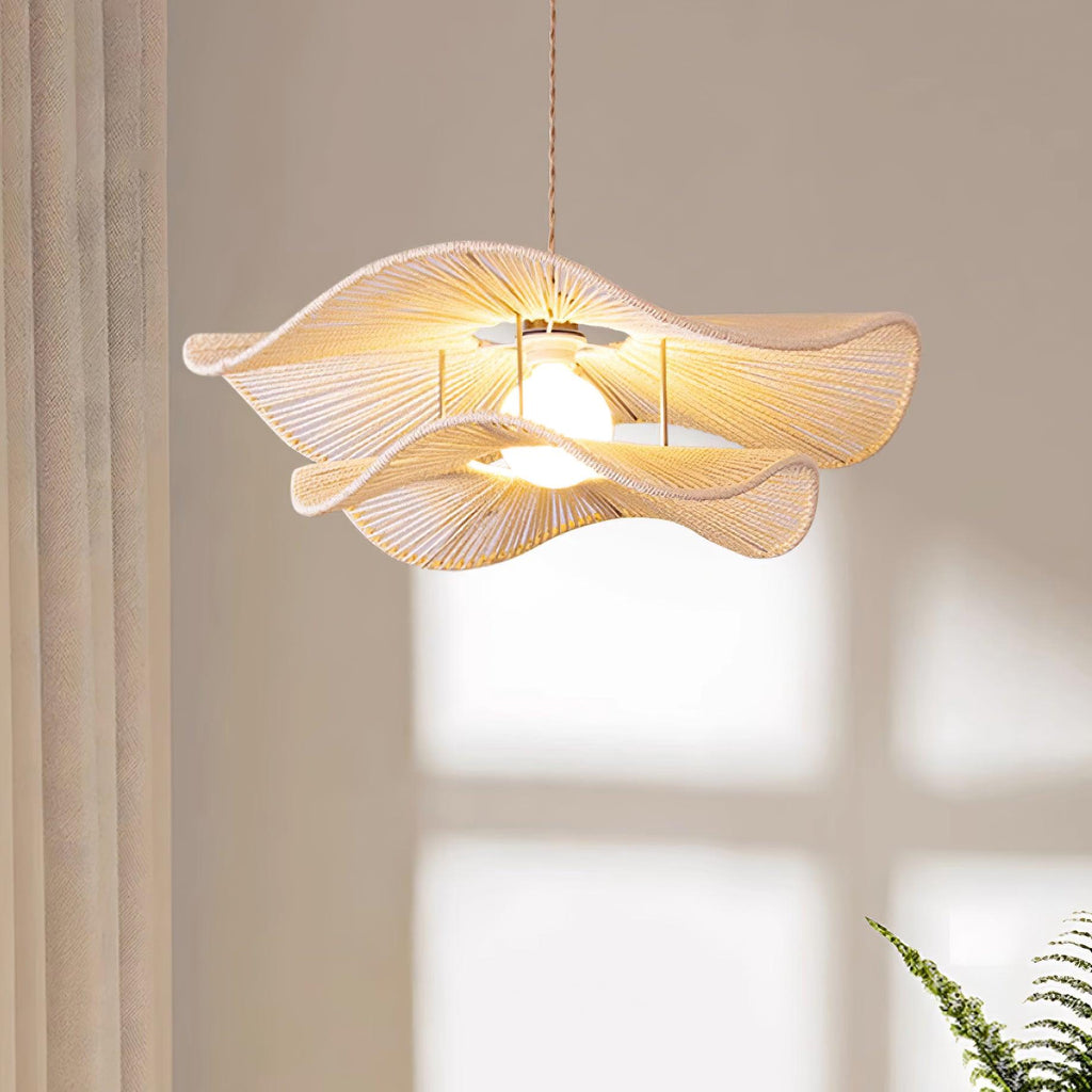 Ondra Wave Rattan Pendant Light