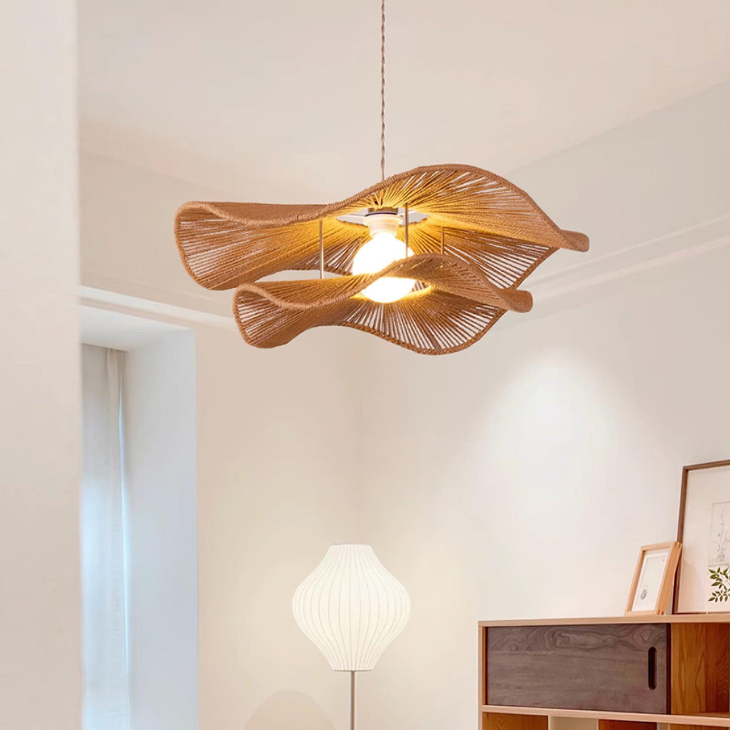 Ondra Wave Rattan Pendant Light
