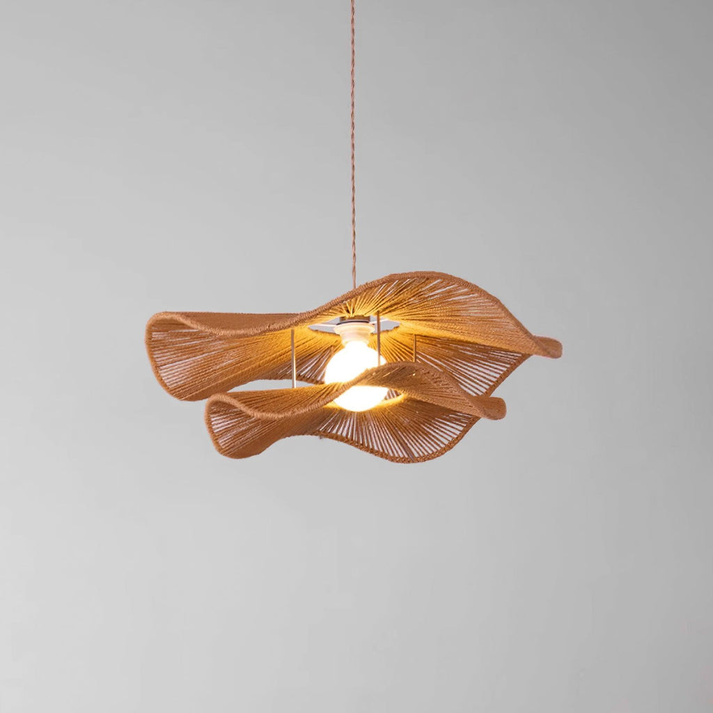 Ondra Wave Rattan Pendant Light