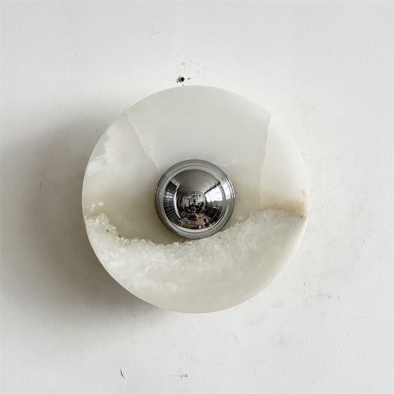 Arsole Modern Minimalist Round Jade Wall Lamp