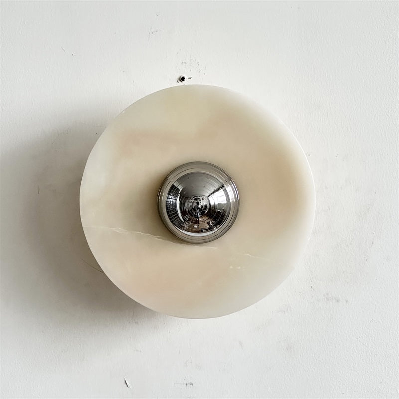 Arsole Modern Minimalist Round Jade Wall Lamp