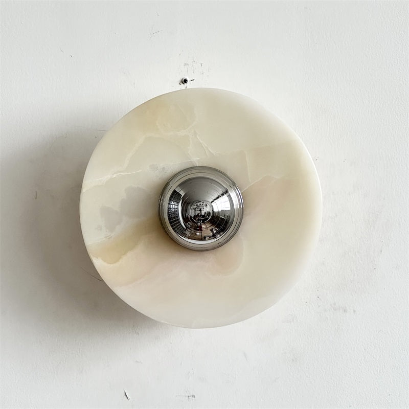 Arsole Modern Minimalist Round Jade Wall Lamp