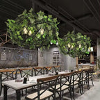 Nest Industrial LED Pendant Light Black Green Living Room