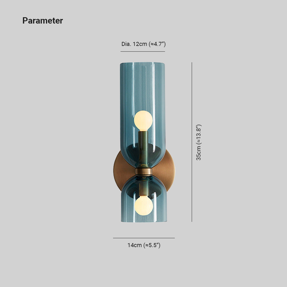 Valentina Modern Bedroom Glass Wall Lamp Sconce - image 4