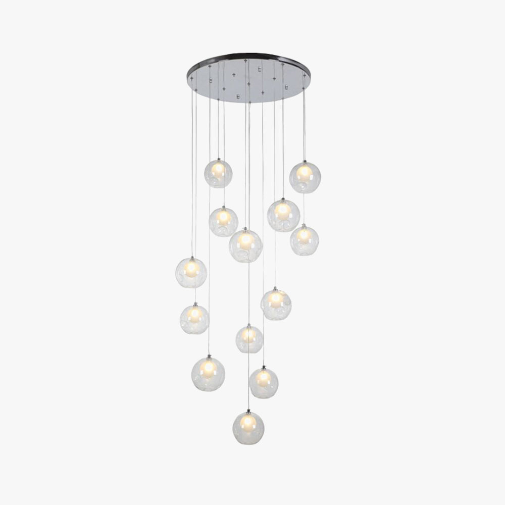 Arisha Multi-Heads Globe Cluster Chandelier Glass Dining Room Living Room