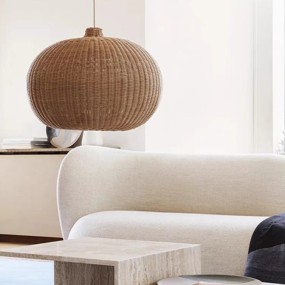 Ritta Nordic Japanese Pendant Light  Rattan Bedroom Dining Room