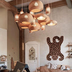 Ritta Nordic Japanese Pendant Light  Rattan Bedroom Dining Room