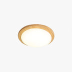 Muto Modern Simple Flush Mount Ceiling Light Wood Acrylic Dining Room
