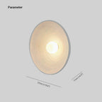 Aria Modern Round Indoor Wall Lamp Wood Bedroom Living Room