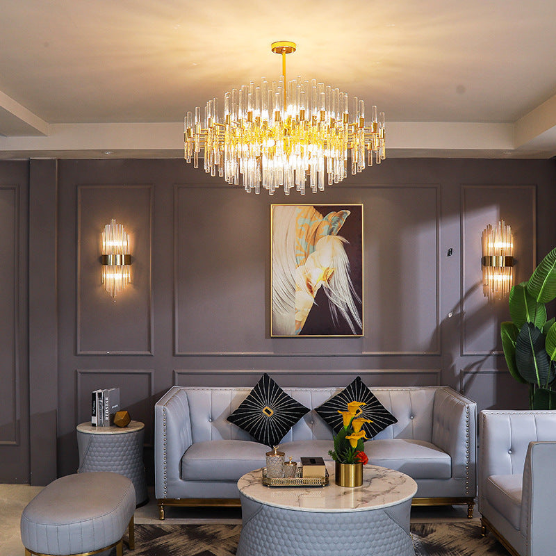 Kristy Luxurious Chandelier /Glass Living Room
