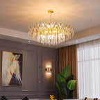 Kristy Luxurious Chandelier /Glass Living Room