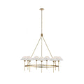Hackney Vintage Industrial Large Brass Fabric Chandelier