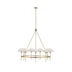 Hackney Vintage Industrial Large Brass Fabric Chandelier