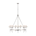 Hackney Vintage Industrial Large Brass Fabric Chandelier