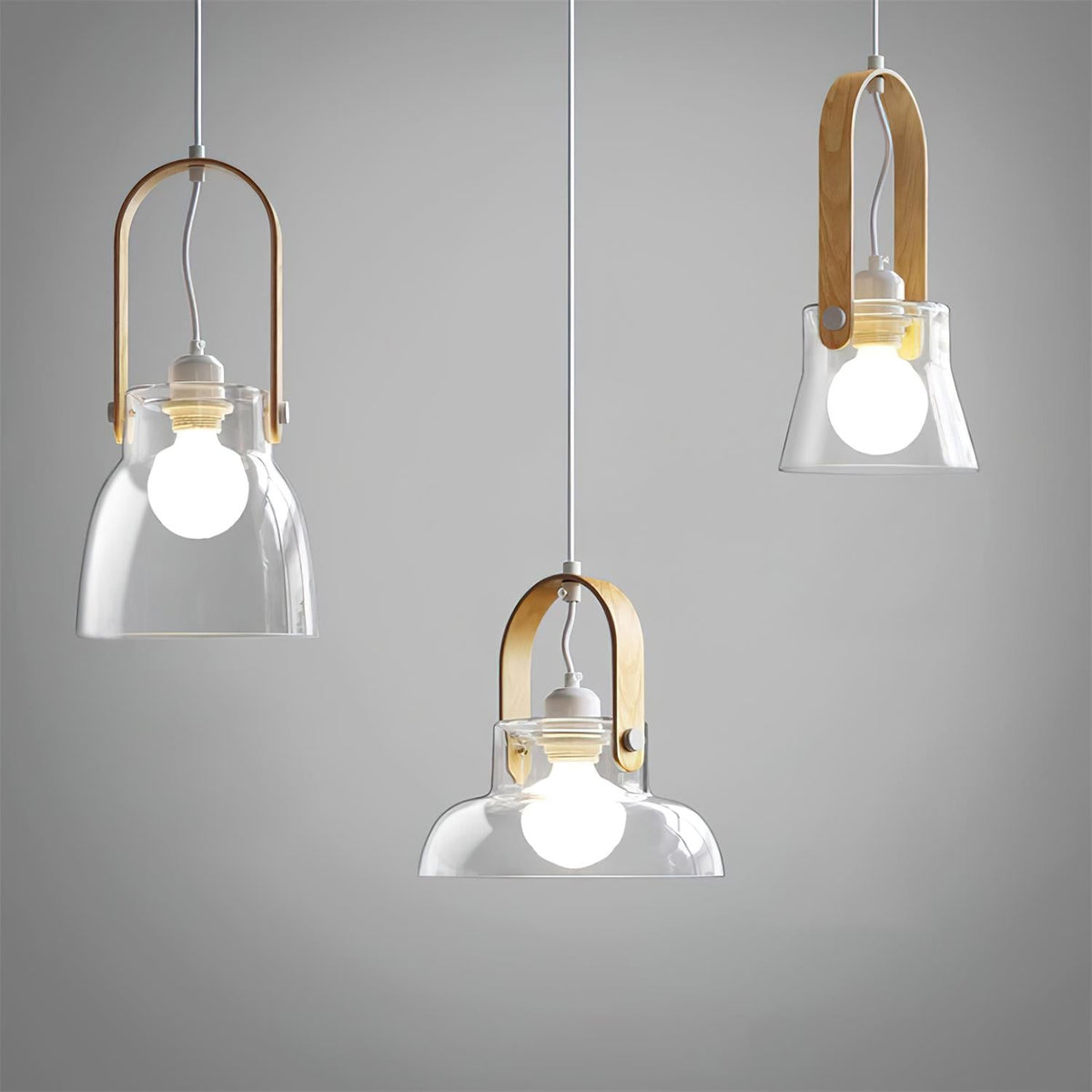 Hailie Pendant Lamp Clear Glass Rustic Modern