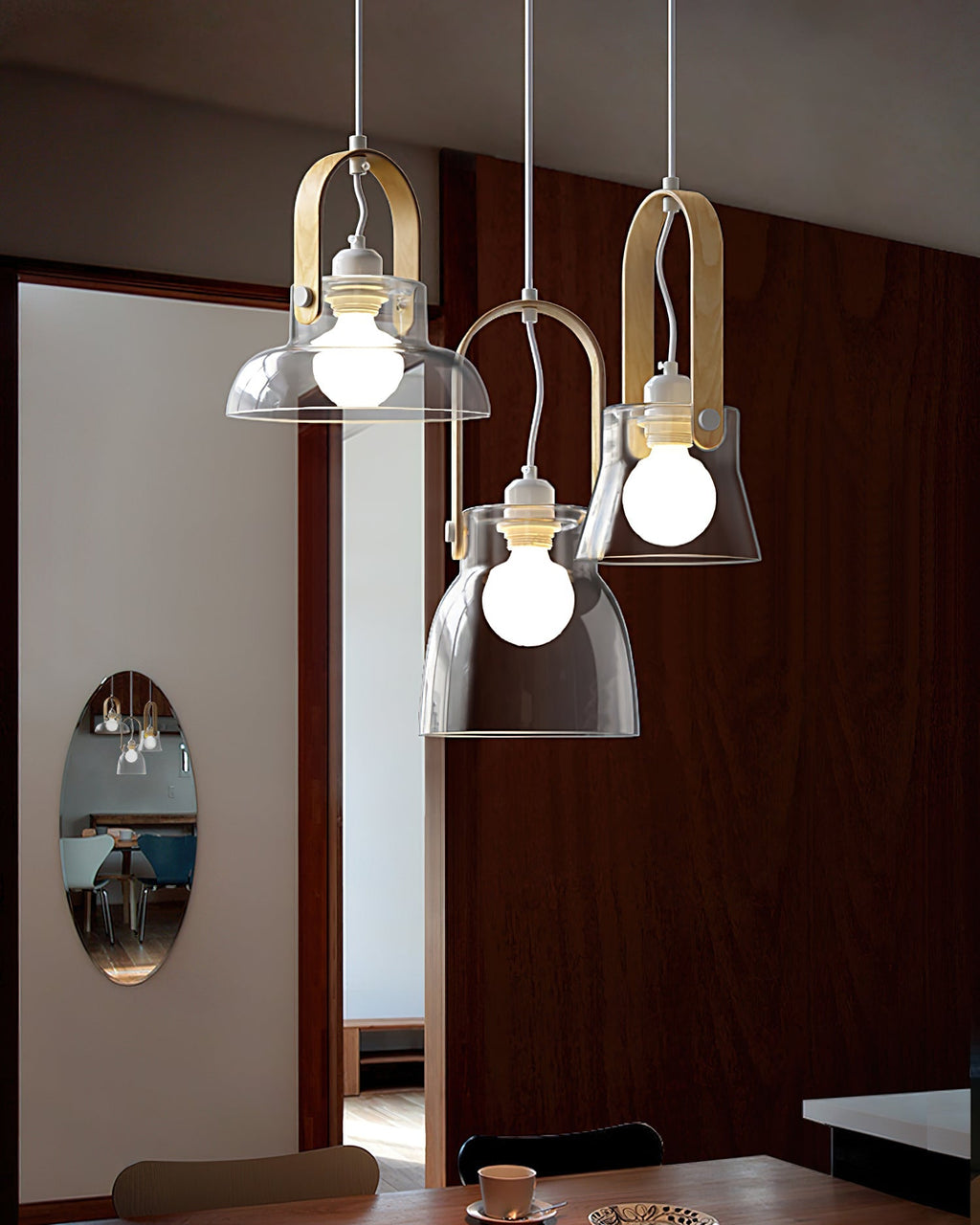 Hailie Pendant Lamp Clear Glass Rustic Modern