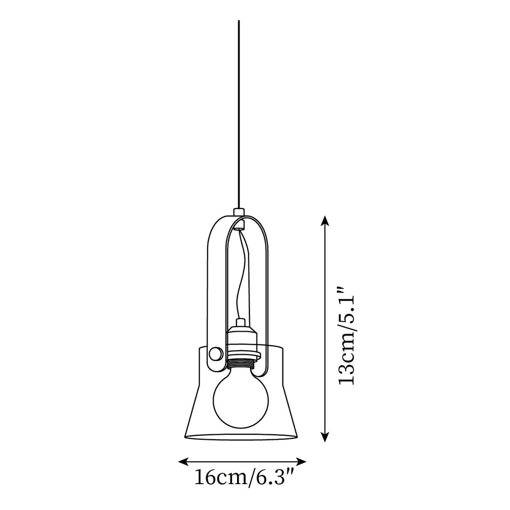 Hailie Pendant Lamp Clear Glass Rustic Modern