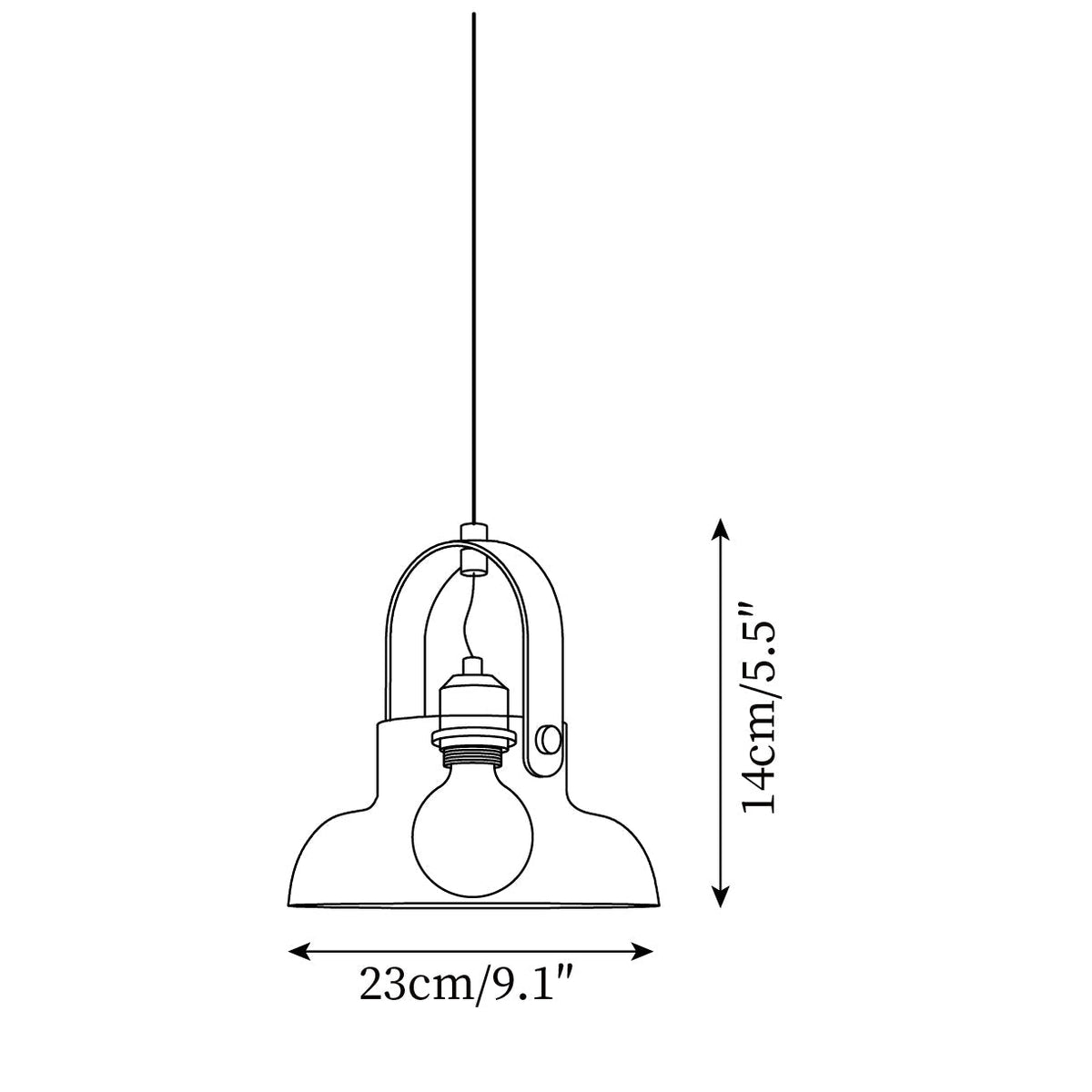 Hailie Pendant Lamp Clear Glass Rustic Modern