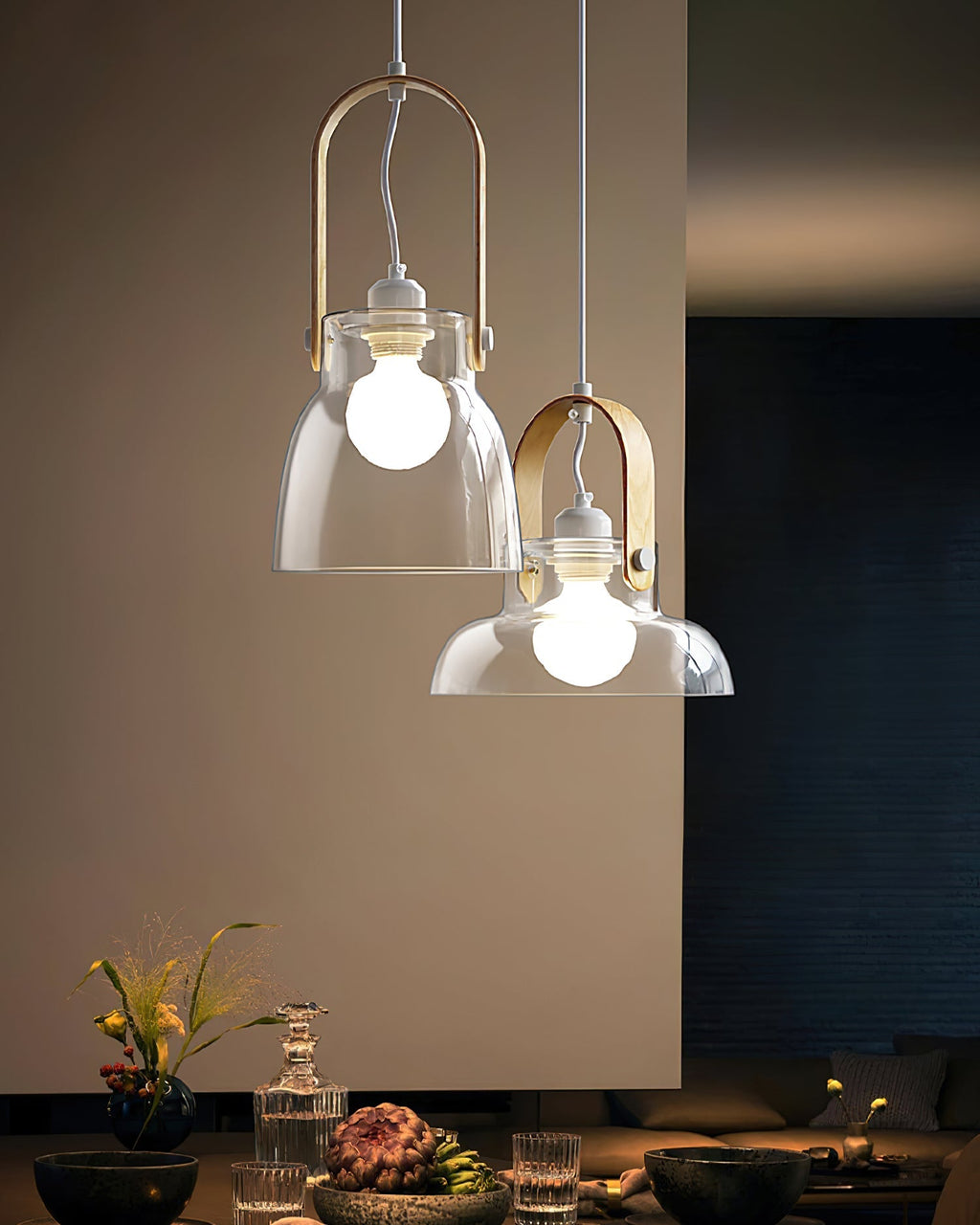 Hailie Pendant Lamp Clear Glass Rustic Modern