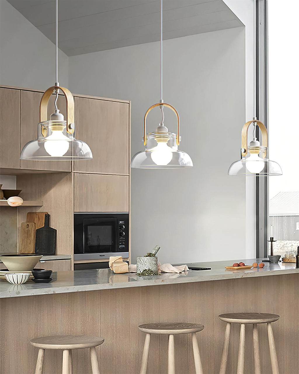 Hailie Pendant Lamp Clear Glass Rustic Modern
