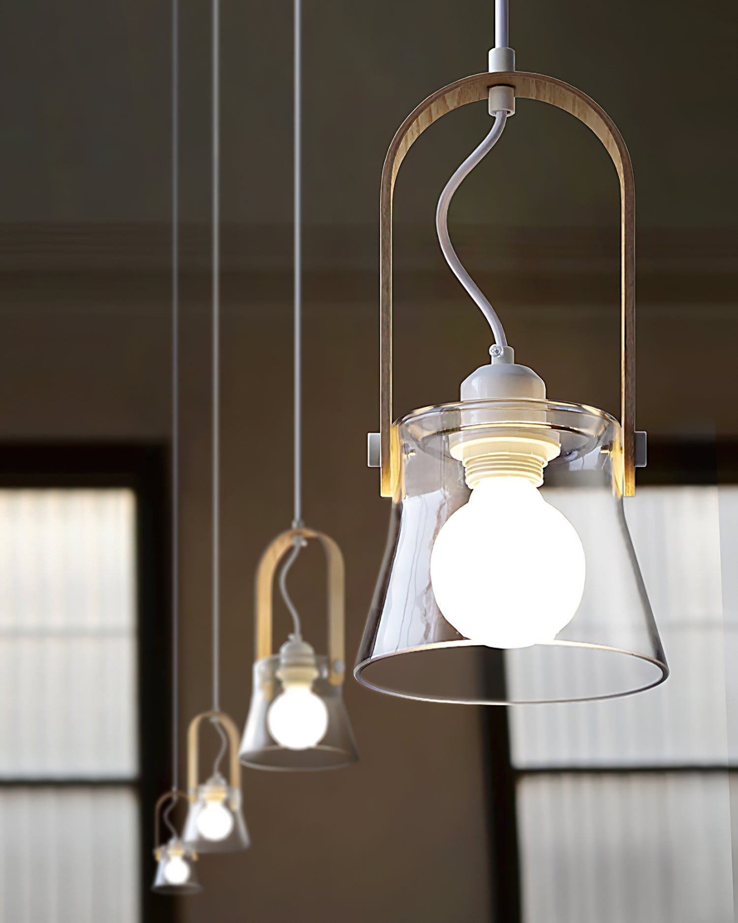 Hailie Pendant Lamp Clear Glass Rustic Modern