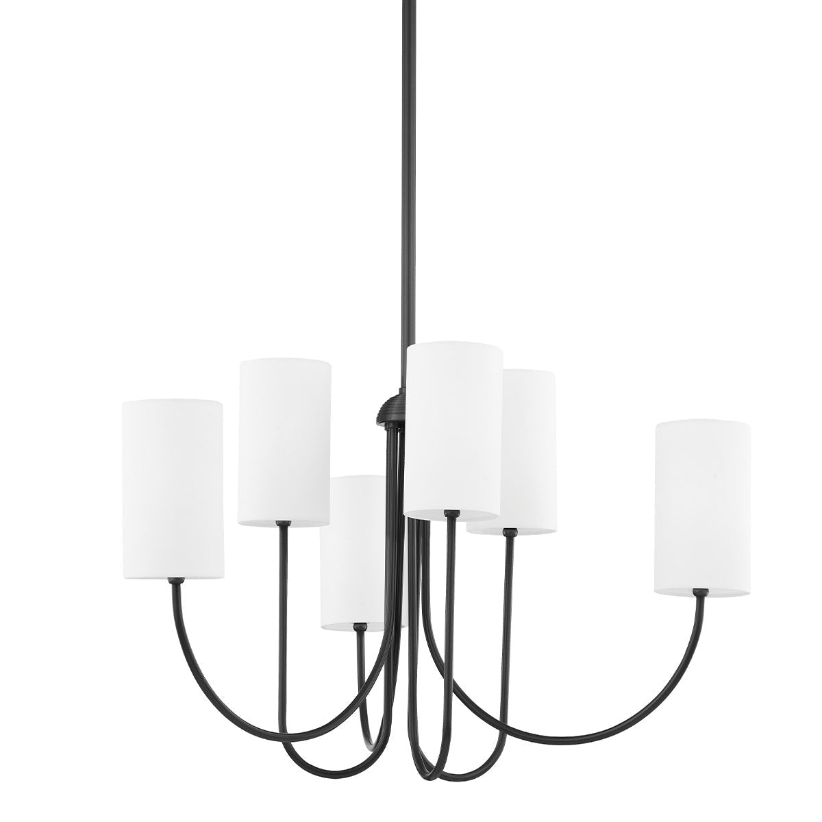 Asolira Vintage Industrial Black Fabric Chandelier