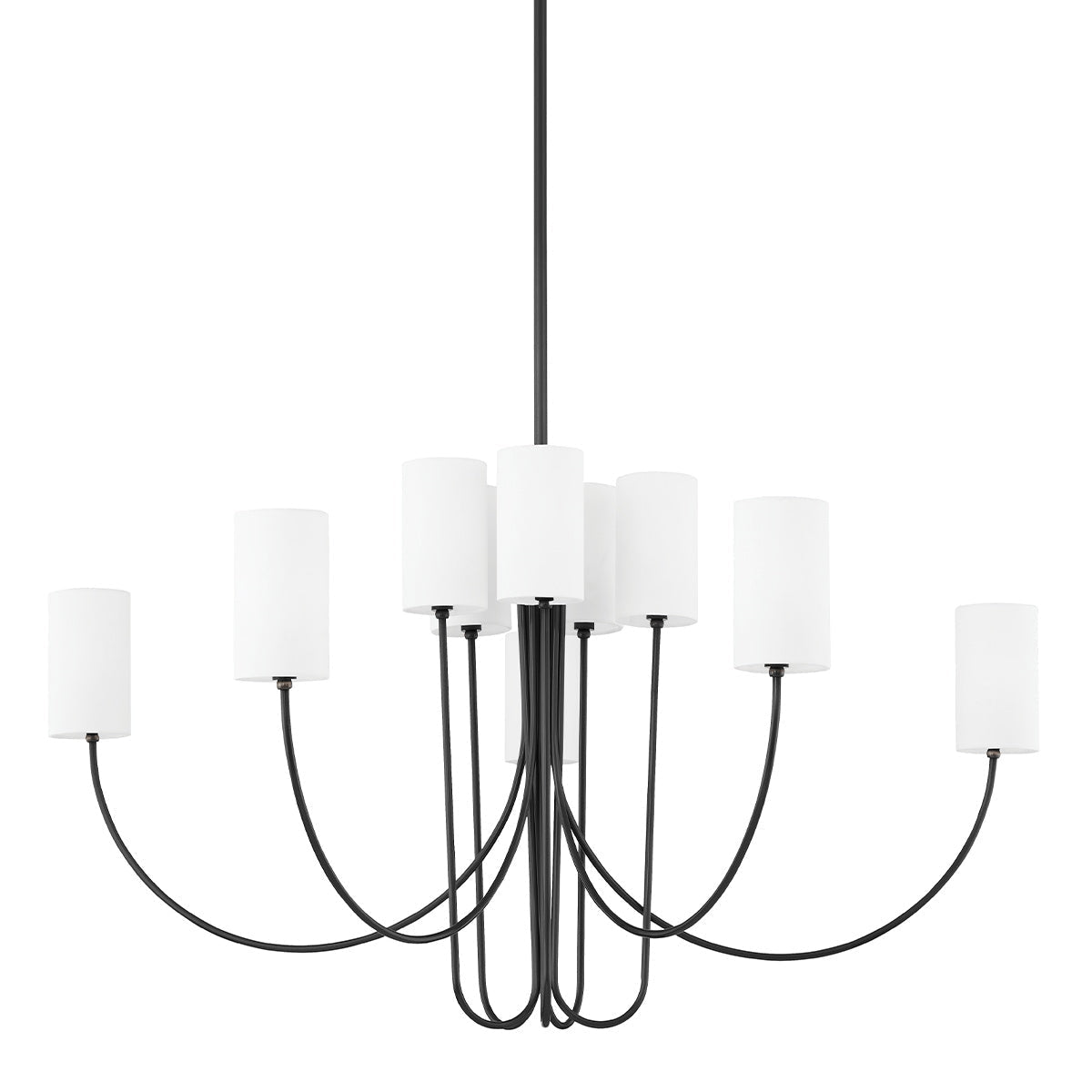 Asolira Vintage Industrial Black Fabric Chandelier