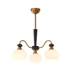 Calaeila Traditional Elegance Sphere Wood Glass Chandelier