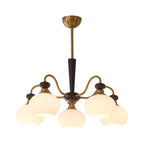 Calaeila Traditional Elegance Sphere Wood Glass Chandelier