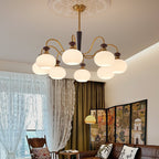 Calaeila Traditional Elegance Sphere Wood Glass Chandelier