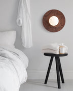 Arlirir Modern Minimalist Wooden Glass Wall Light
