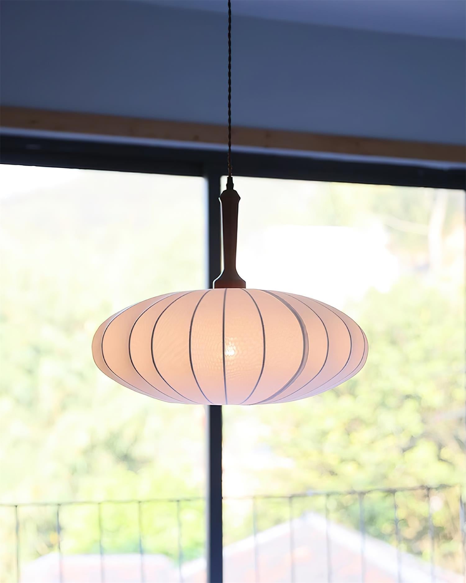 Hashira Fabric Pendant Lamp Oval Mid Century