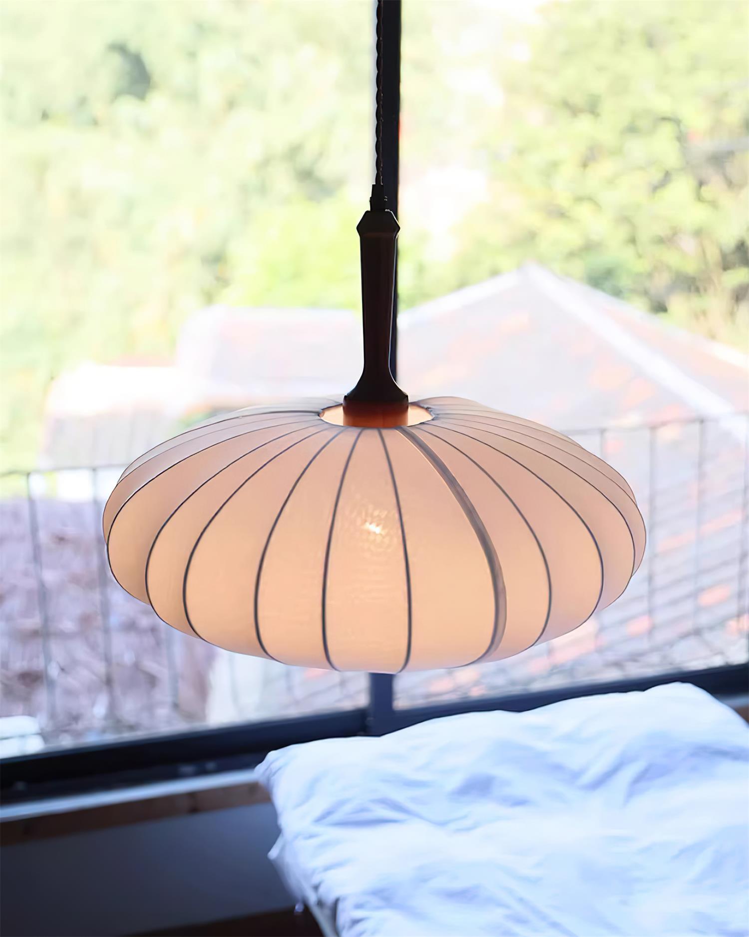 Hashira Fabric Pendant Lamp Oval Mid Century