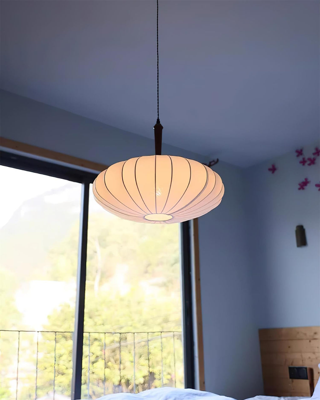Hashira Fabric Pendant Lamp Oval Mid Century